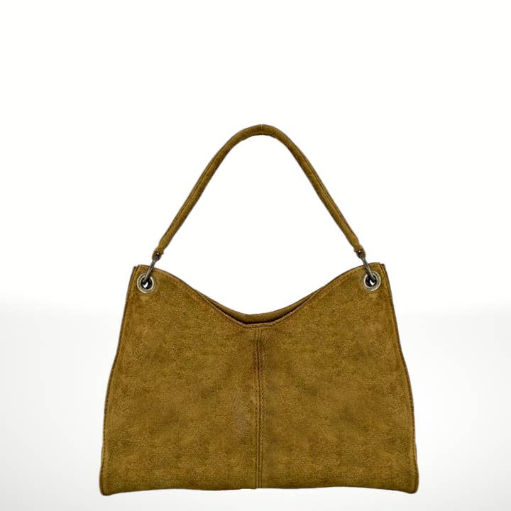 ITALIAN'S LEATHER - Wholesale Shoulder Bag - Women's - Riccio Suede Leather Bag 2202145