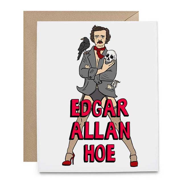 Edgar Allan Hoe Card for wholesale by Hello Harlot