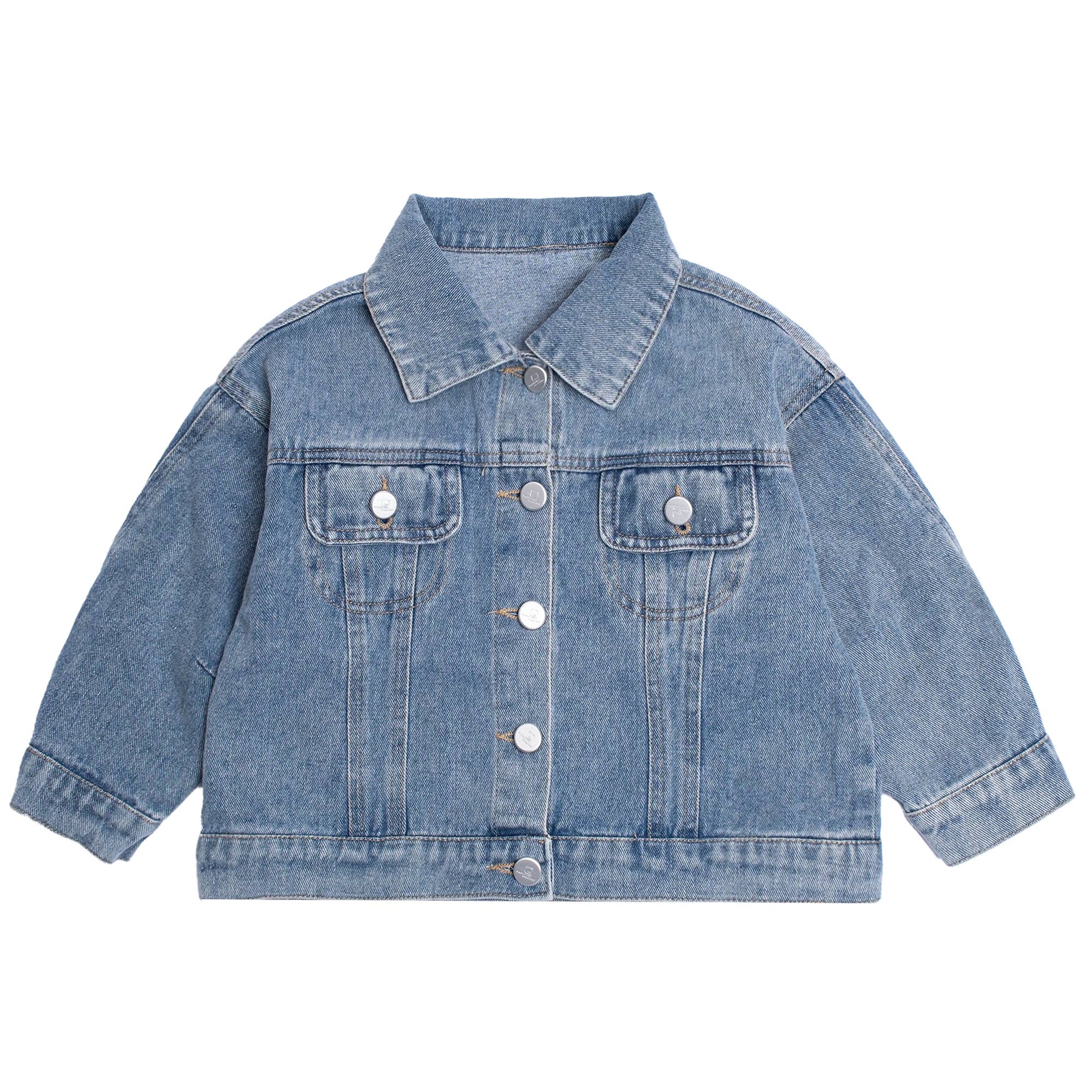 GirlyPirateCo - Wholesale Denim Jacket - Kids - Plain Blank Girls Denim Jacket Stylish Jean Outerwear 2-8Yrs3