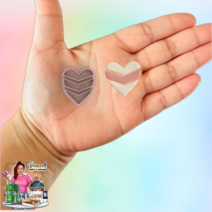 love twice Valentine Polymer clay cutter for wholesale by Roussell Prints and Demand LLC
