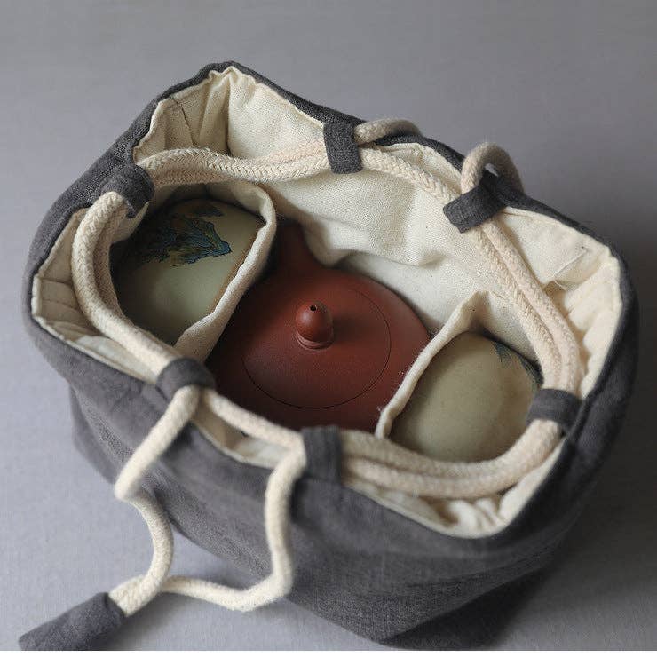 Gohobi （We cover U.S. import duties） - Wholesale Opbergtas/zak - Gohobi Katoenen Theeservies Opberg Reistas Shifuku16