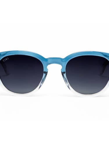 Sonnenbrille Glänzendes Verlaufblau Mit Blauen Verlaufs-Gläsern für den Großhandel von TIWI