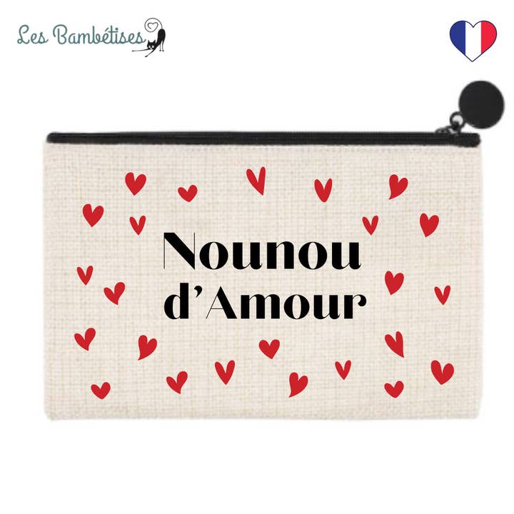Nounou-Tasche mit Herzmuster für den Großhandel von les bambetises
