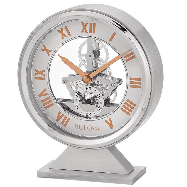 Playful Tail - Wholesale Desk Clock - Bulova B1721 Torrance Rose Gold Tabletop Clock