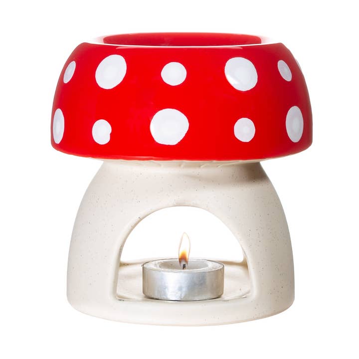 Red Mushroom Oil Burner for wholesale by Sass and Belle