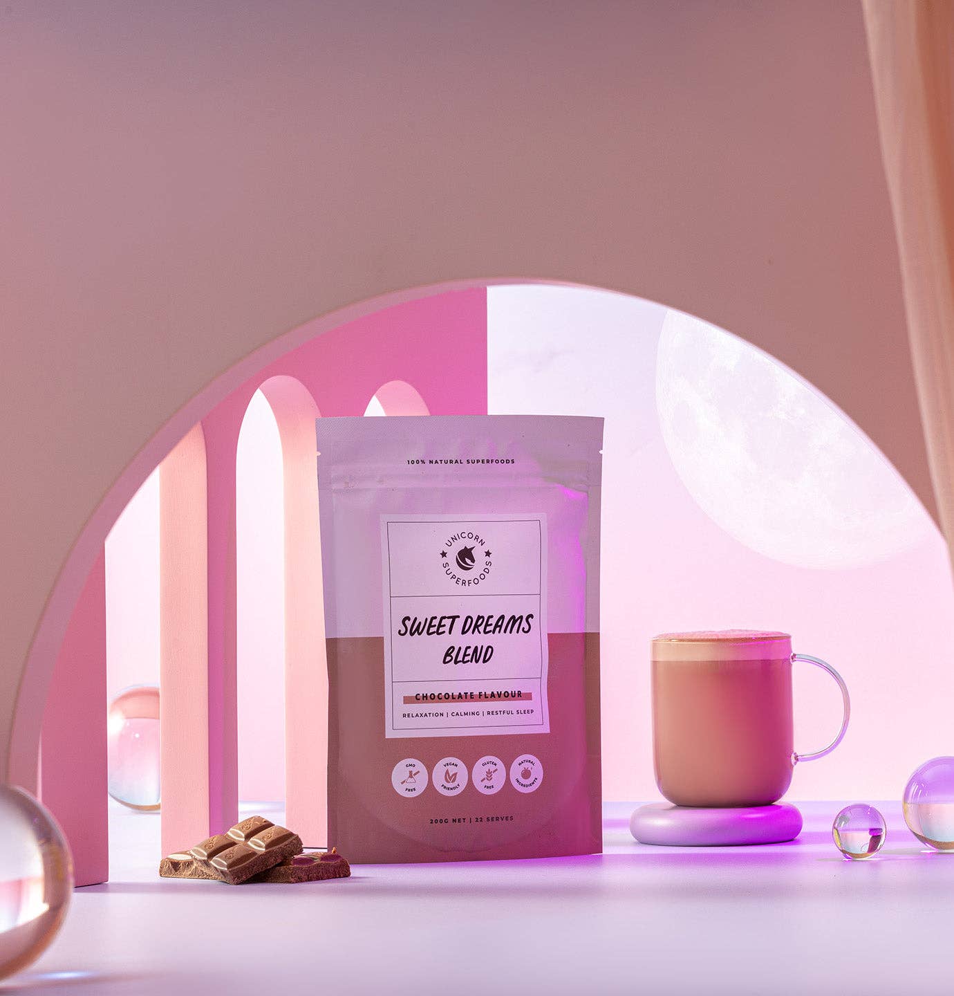 Unicorn Superfoods - Wholesale Proteïne/superfoodpoeder - Sweet Dreams Mix - Kalmerende Chocoladedrank voor Rustige Slaap9