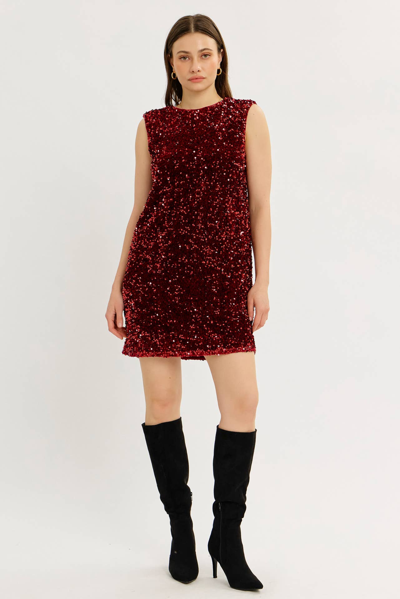 idem ditto - Vente Robe – femme - ROBE EN VELOURS À PAILLETTES MAGIQUES DE FÊTE AVEC RUBAN CONTRASTÉ AU DOS6