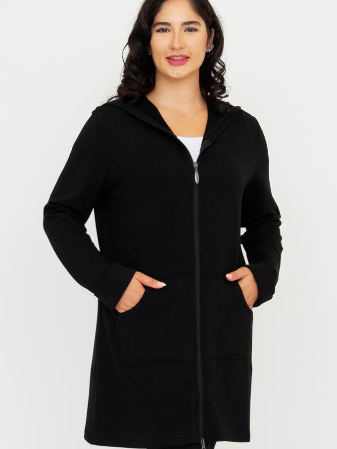 Cortes jack, zwart, bamboefleece voor wholesale door Blue Sky Clothing Co LLC