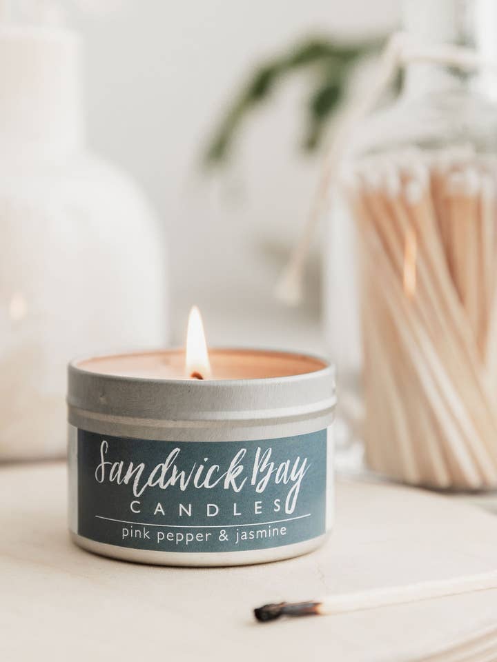 Travel tin for wholesale by Sandwick Bay Candles