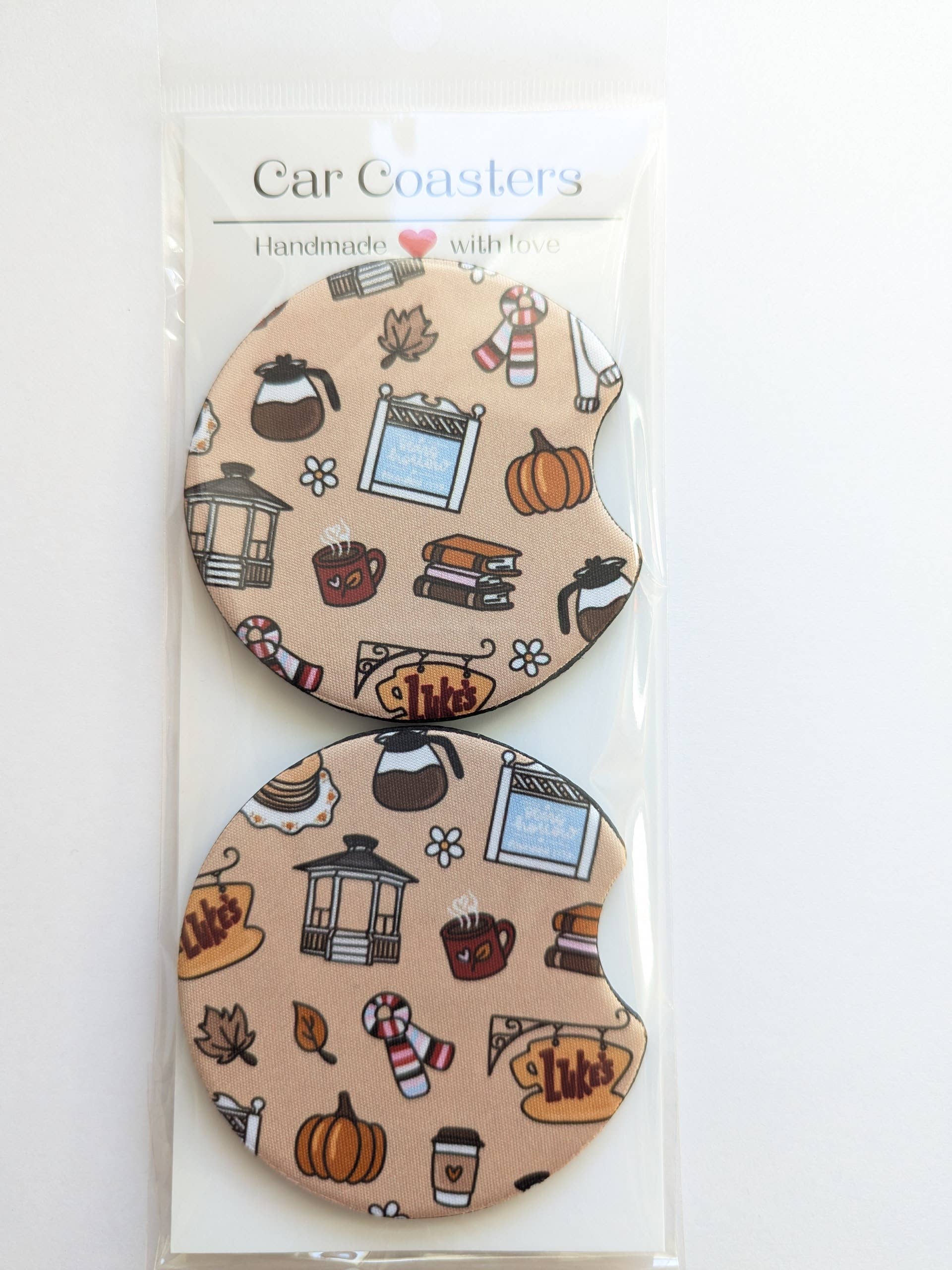 Sweet Bean Candle Collective - Wholesale Car Coaster - Women's - Gilmore Girls Inspired Autumn Fall Car Coasters 0