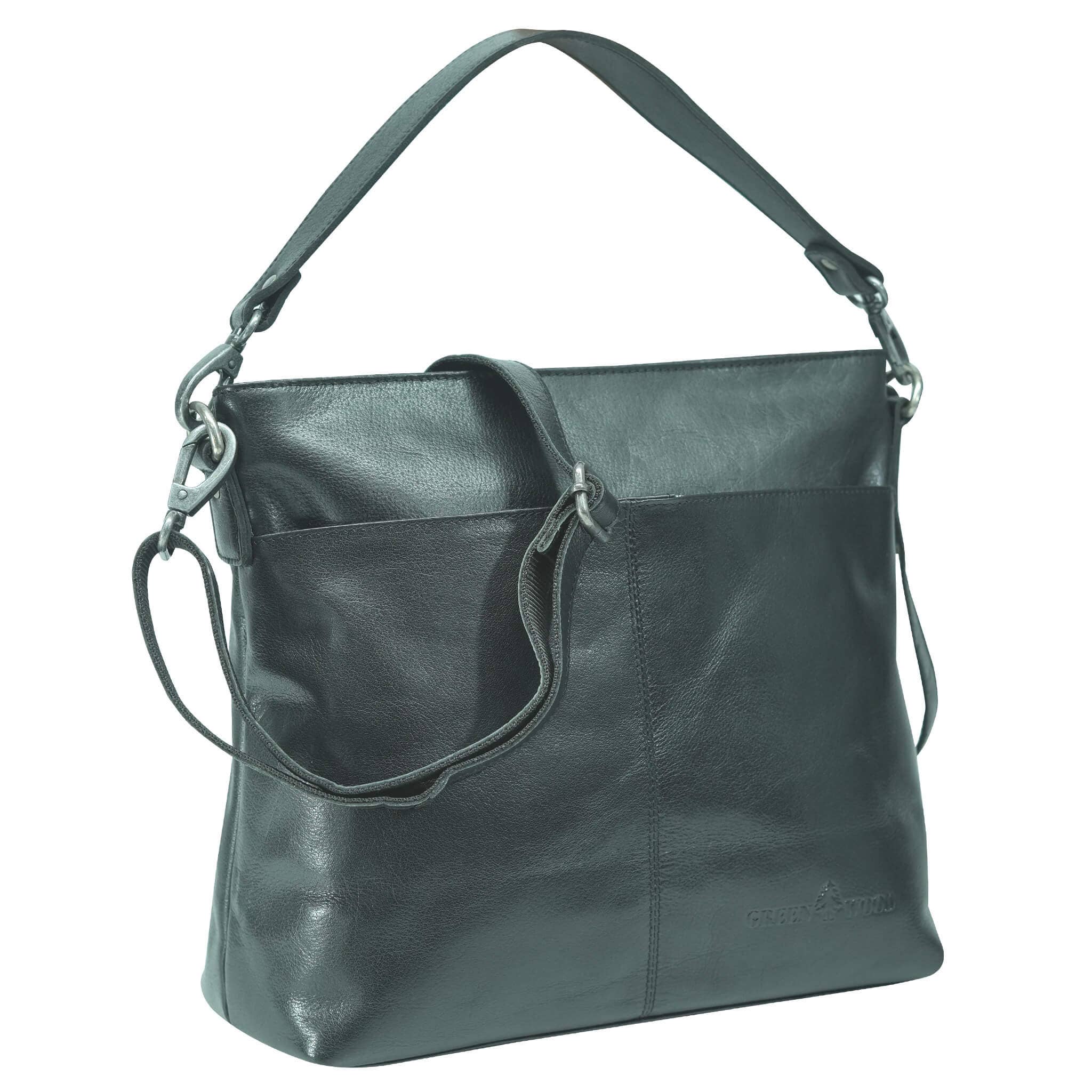 Greenwood - Vente Sac porté épaule – femme - Sac à main Lisa en cuir avec bandoulières interchangeables21