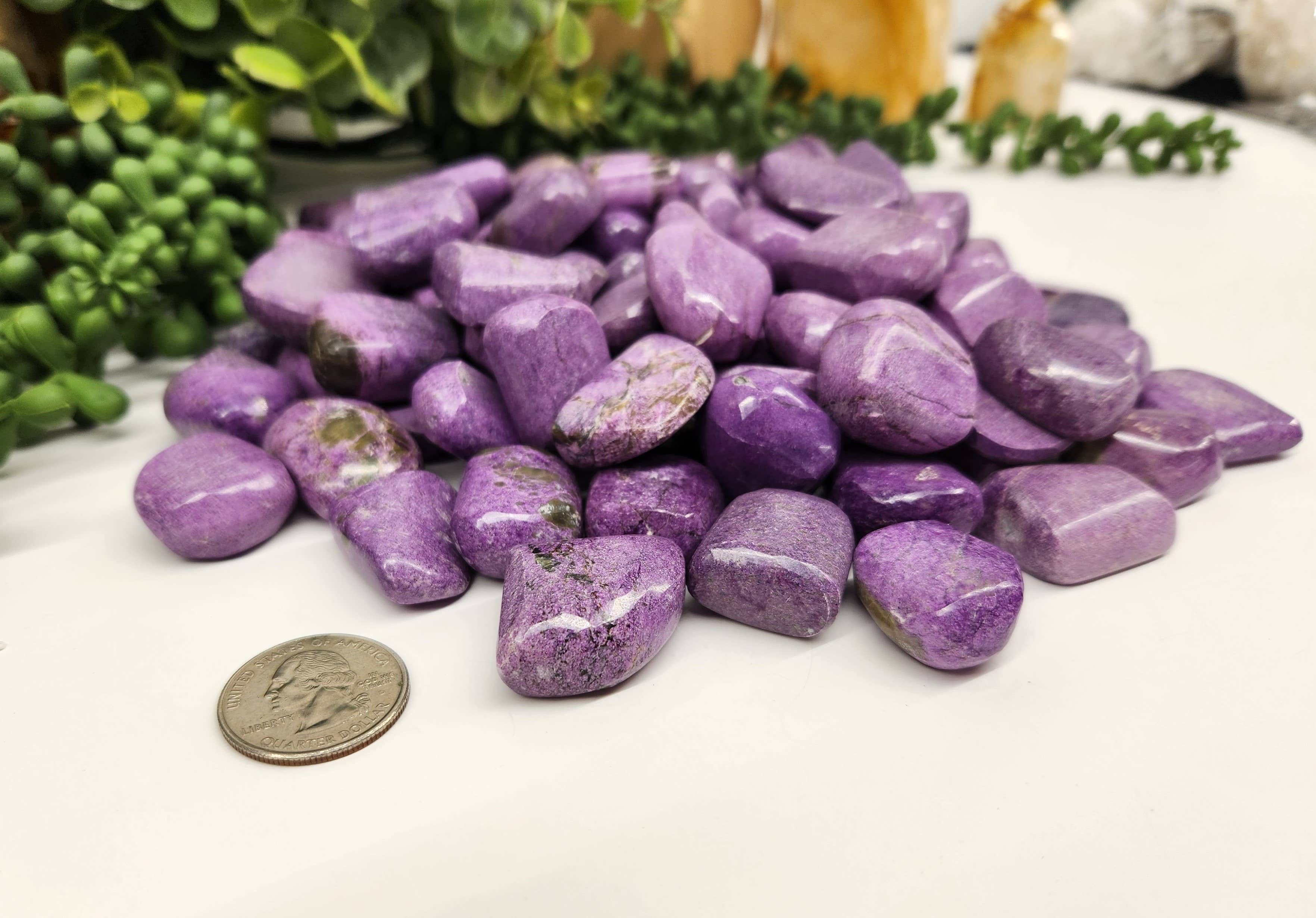 Meraki Gemstones - Wholesale Spiritual Stone/Crystal - Stichtite Tumbled Gemstones  (22-30MM)3