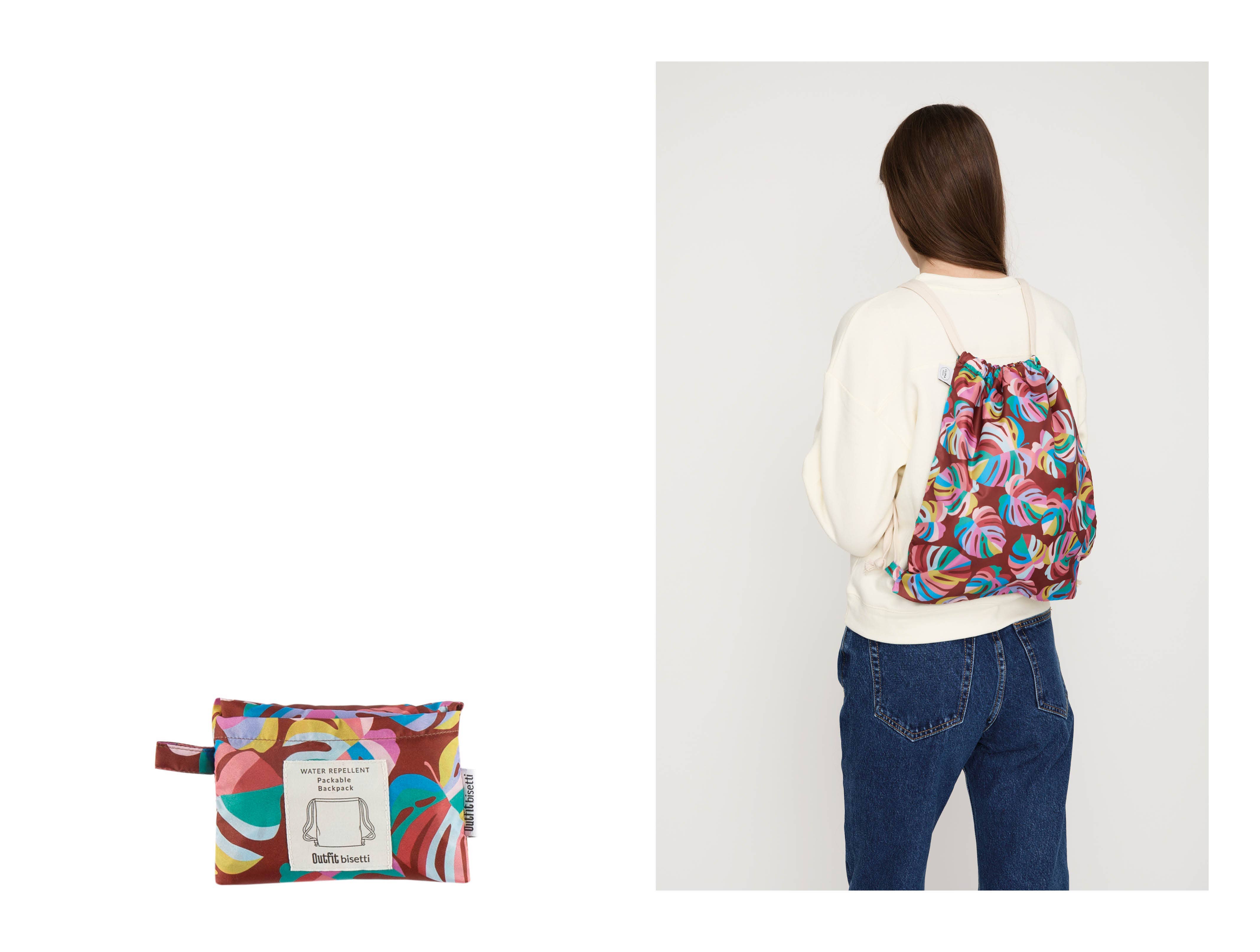 Mkr International - Wholesale Backpack - Women's - Tropical Self-Folding Backpack | Recycled & Waterproof4