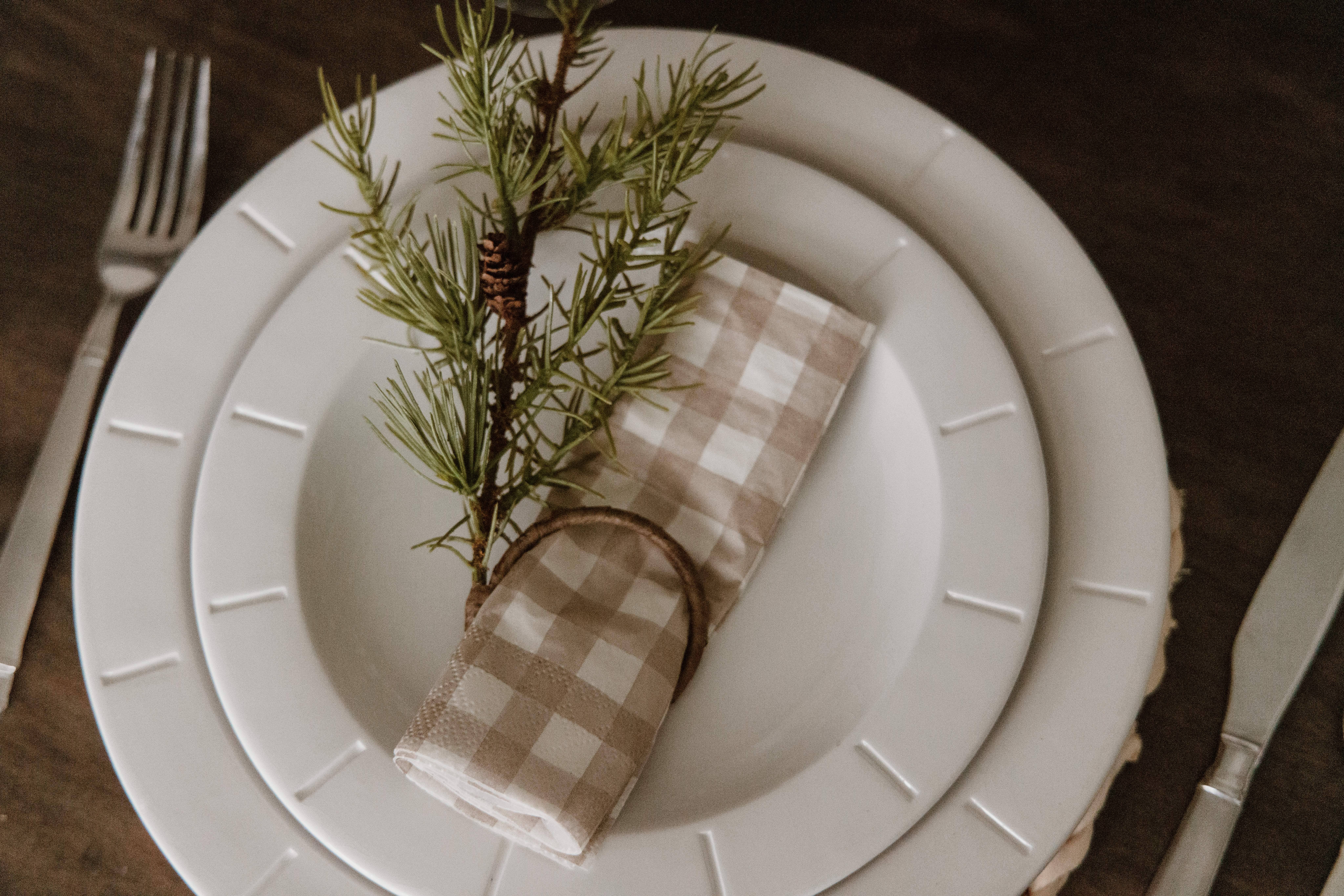 Pearls of Parchment - Venta al por mayor Servilletas desechables - Servilletas de Almuerzo a Cuadros Beige Búfalo – 20 unidades1