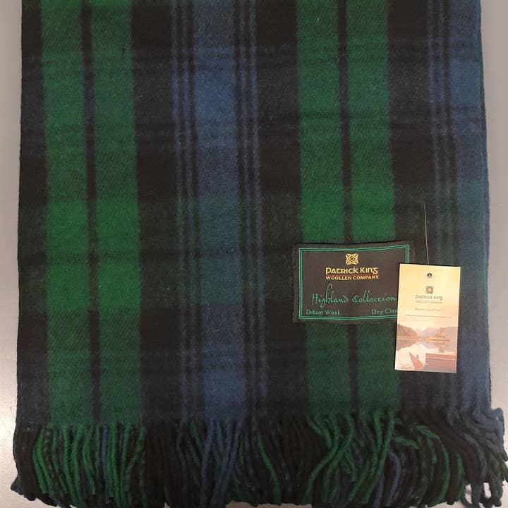 Patrick King Woollen Company - Wholesale Throw blanket - Black Watch Highland Blanket0
