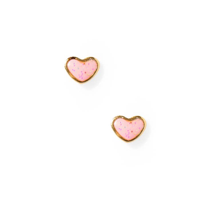 LINNY CO - Wholesale Stud/Post Earrings - Screwback Stud Earrings - Nora Heart Pink2