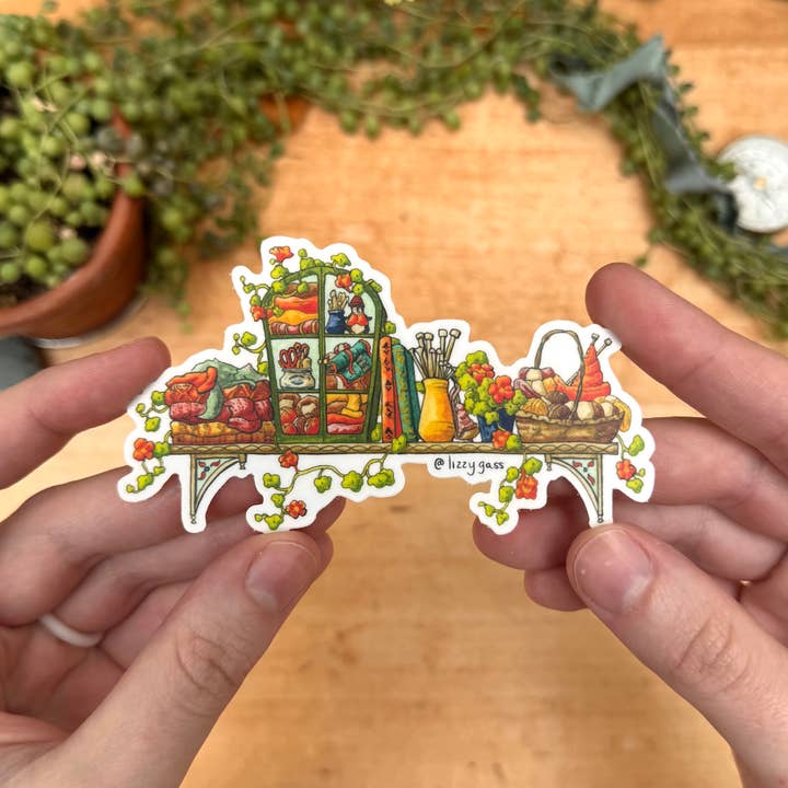 Lizzy Gass - Wholesale Phone & Laptop Stickers - The Mini Fiber Artist's Shelf Sticker