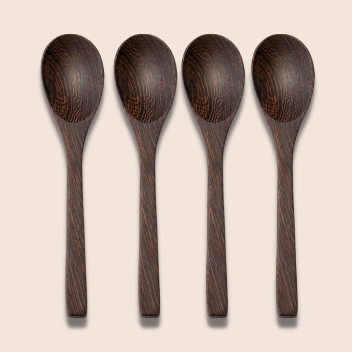 Rustikaler Charme: Palmenlöffel aus Holz für umweltfreundliches Essen (25) für den Großhandel von Cocobowlz™