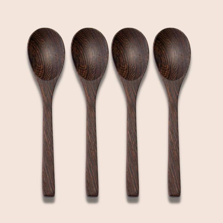 Rustic Charm: Wooden Palm Spoons for Eco-Friendly Dining(25) for wholesale by Cocobowlz™