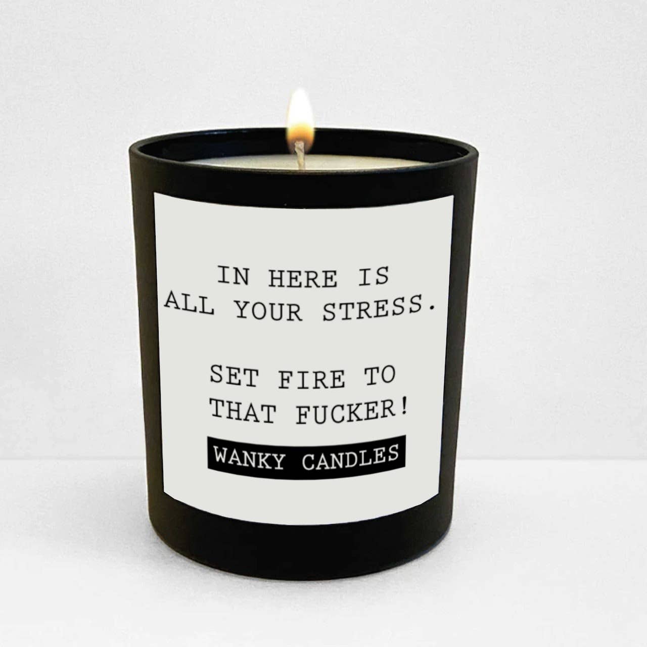 Cheeky Chops Cards & Wanky Candles - Wholesale Jar/Filled Candle - Wanky Candle - IN HERE IS ALL YOUR STRESS - WCBJ20