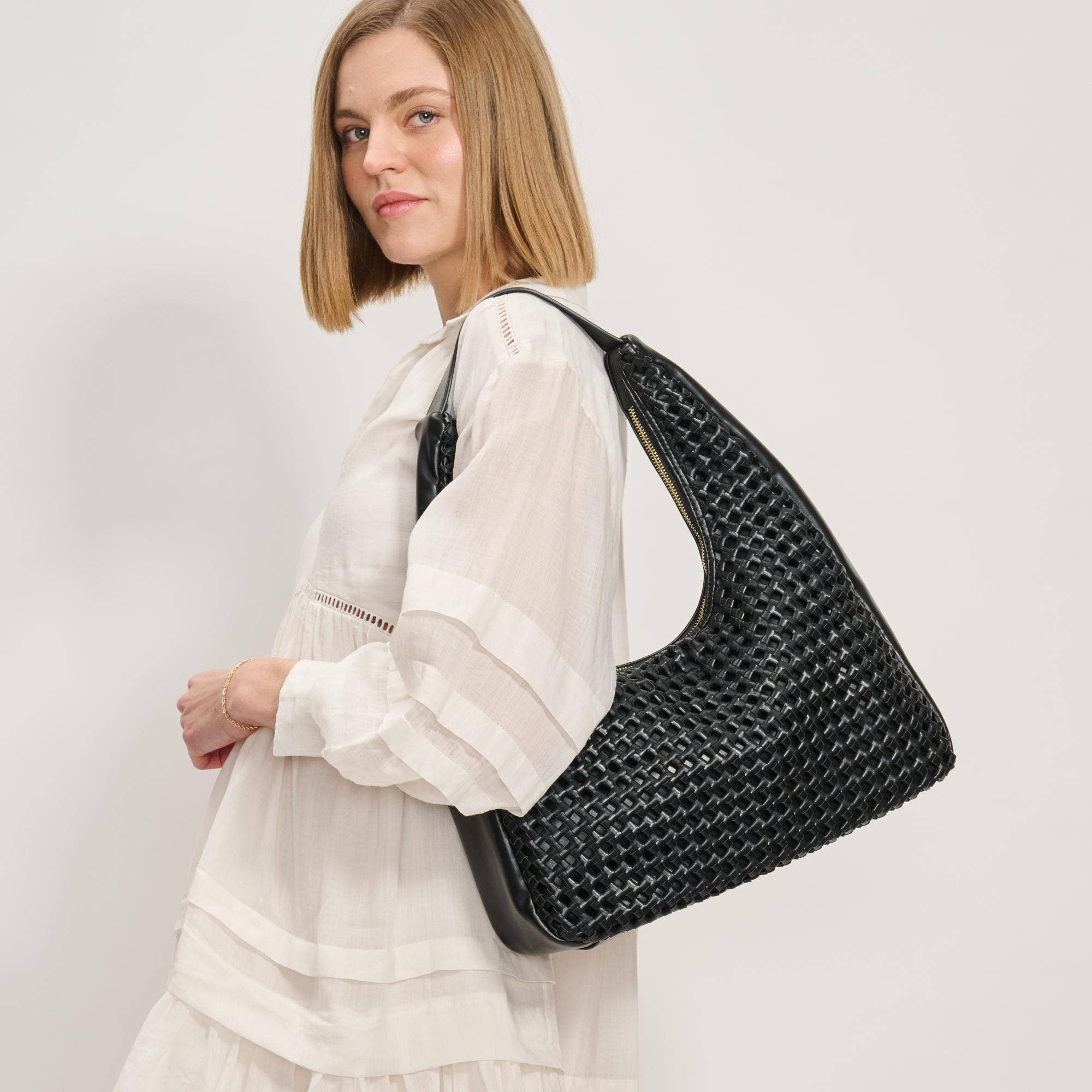 Moda Luxe – Engroshandel Skuldertaske – til kvinder – Renne Knot Vævet Hobo2