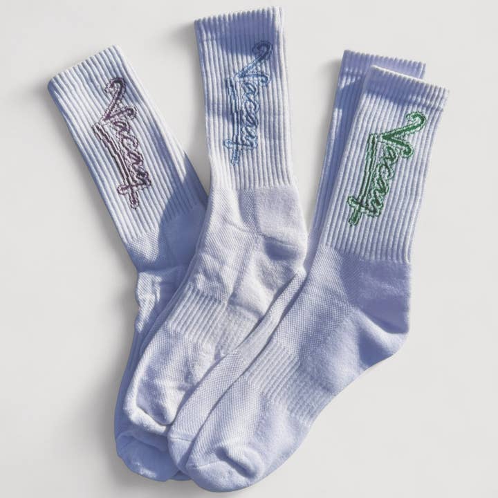 COURT CREW SOCKS 3 PACK for wholesale by Vacay All Court Apparel