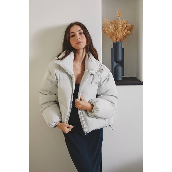 Chaqueta acolchada con cuello alto para venta al por mayor de Dress Forum