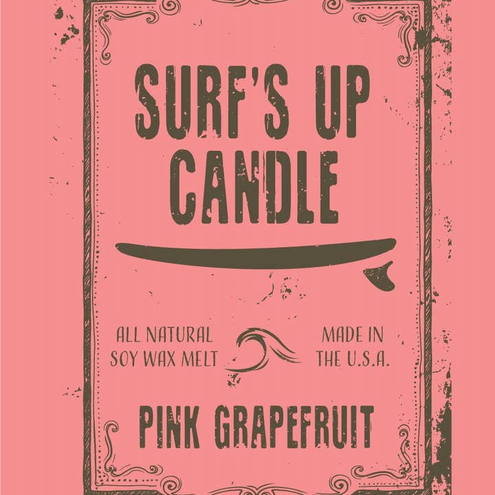 Pink Grapefruit Wax Melt for wholesale by Surfs Up Candle
