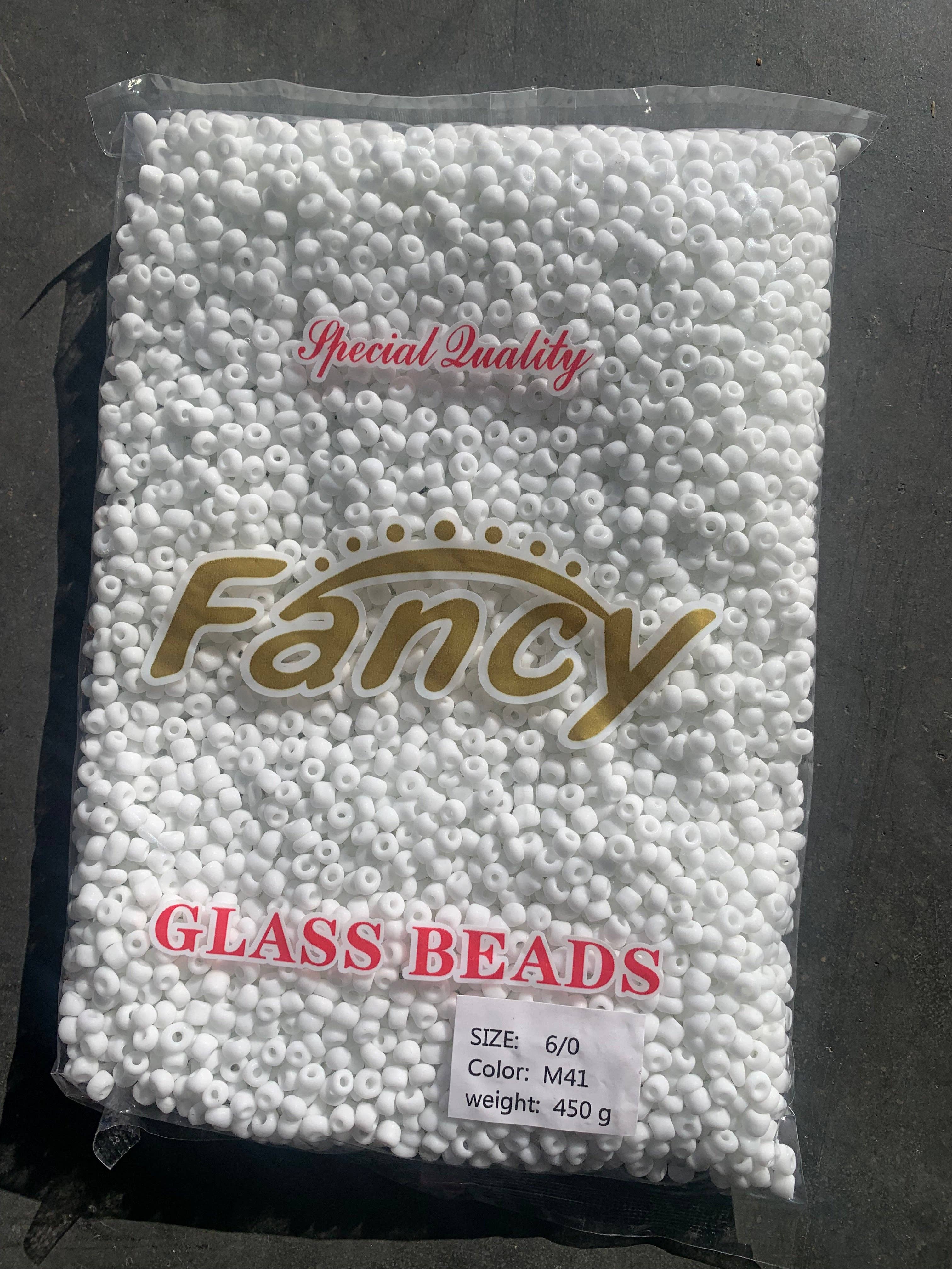 MaddieMayShop - Venta al por mayor Cuentas - Perlas de semillas 6/0, perlas de semillas a granel, perlas de vidrio esmerilado de 450 gramos5