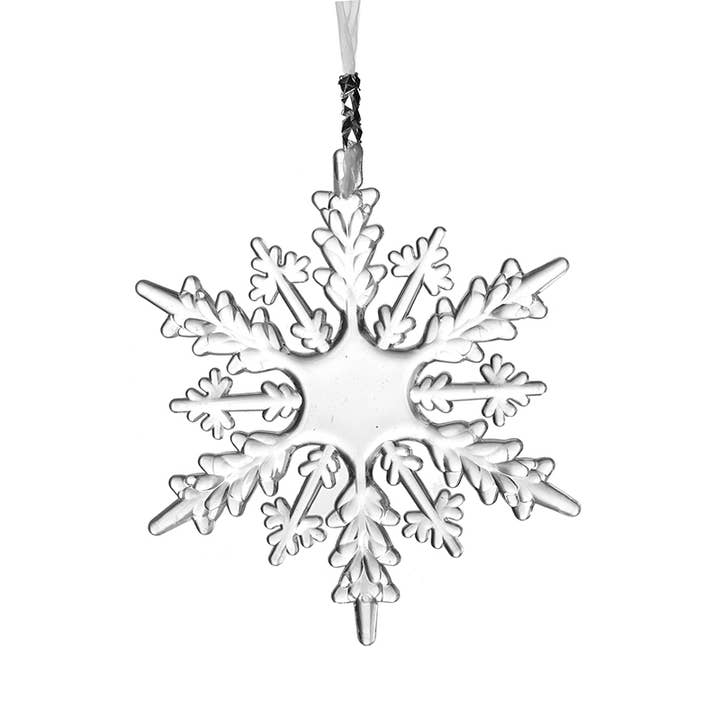 CLEAR SNOWFLAKE HANGER for wholesale by Heaven Sends