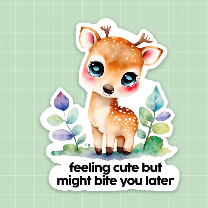 Feeling Cute, Might Bite You Later klistermärke för wholesale av Prickly Cactus Collage