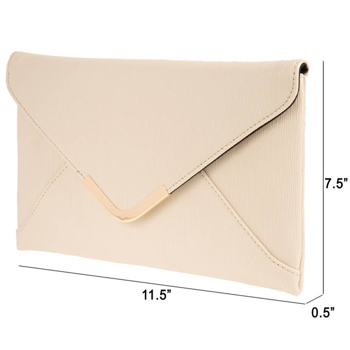 JNBFASHION.COM - Wholesale Clutch Bag - Women's - Faux Leather Envelope Clutch Purse