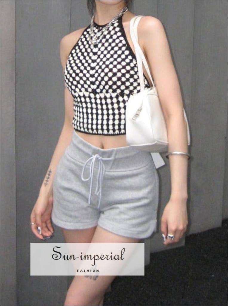 Sun Imperial - Wholesale Athletic Shorts - Women's - Women Cotton Sweat Runner Shorts With Curved Hem Detail2