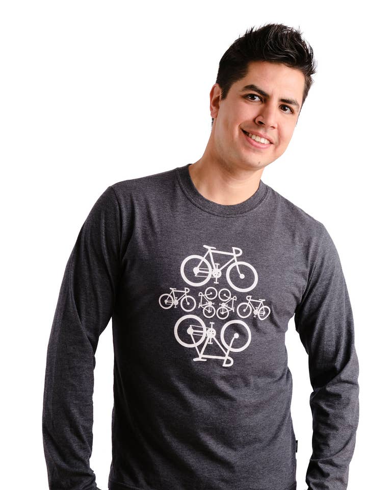 Men’s Bicycles Long sleeve T-shirt — Organic cotton for wholesale by PLB Design