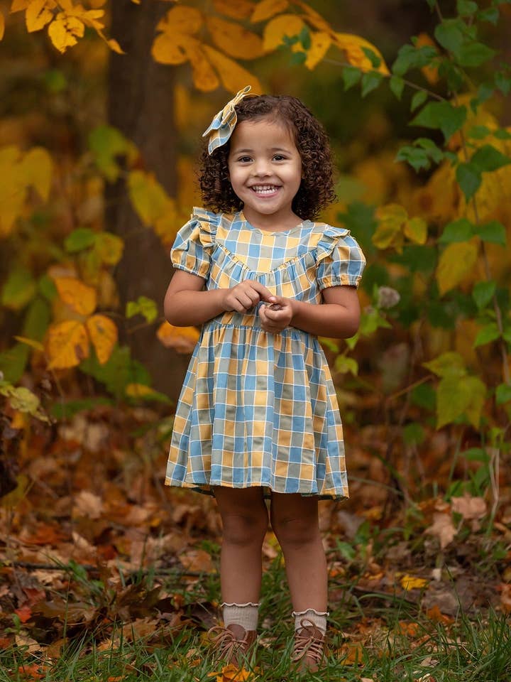 Vestido Axadrezado Leah por atacado de mabel + honey