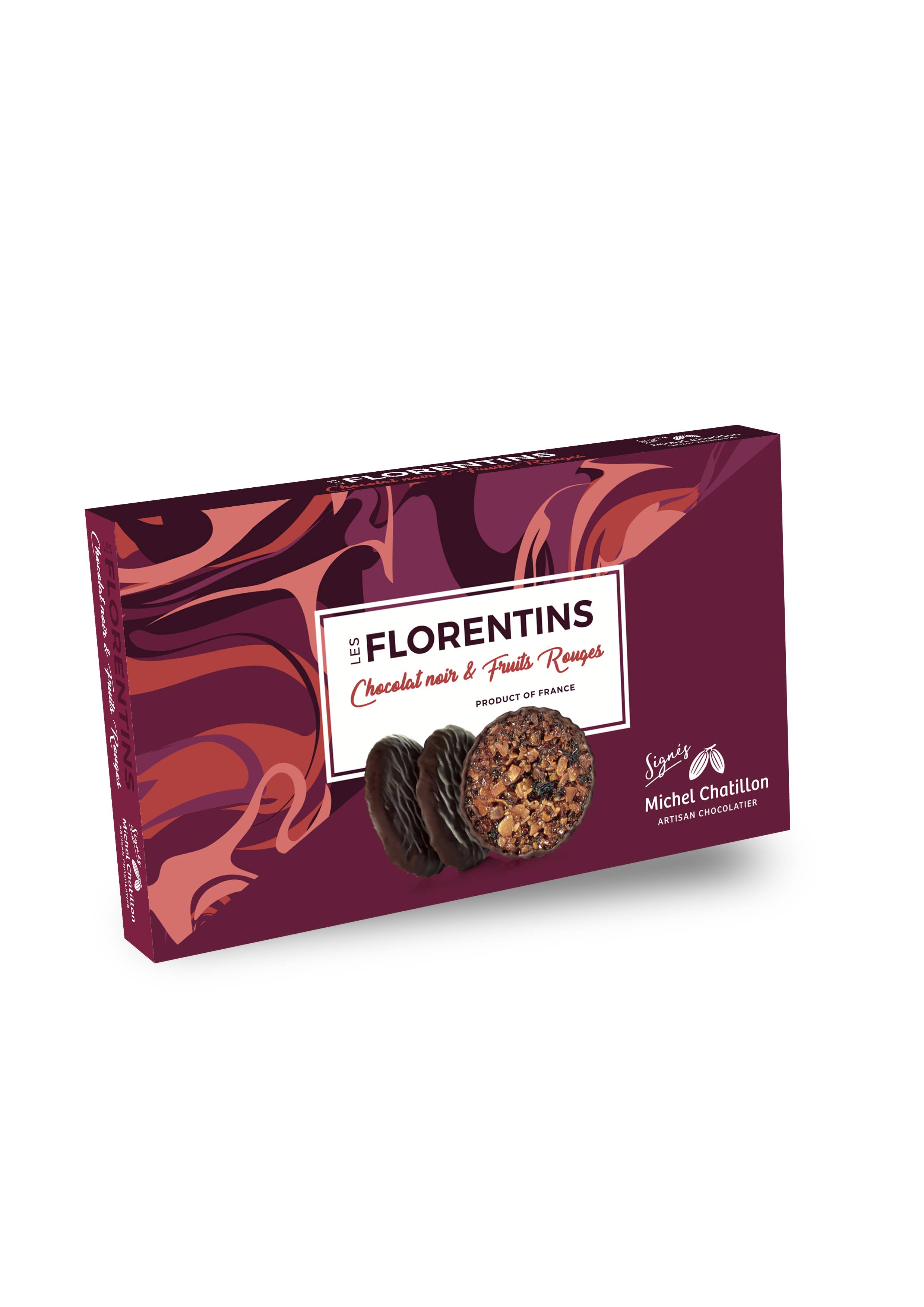 Maison de florentins – wholesale Chocolate-covered sweets – FLORENTINES RED FRUITS AND DARK CHOCOLATE