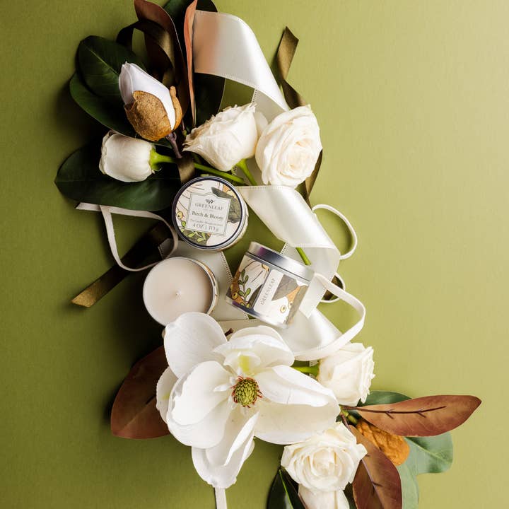 Greenleaf Gifts - Wholesale Jar/Filled Candle - Birch & Bloom Tin Candle 6pk3