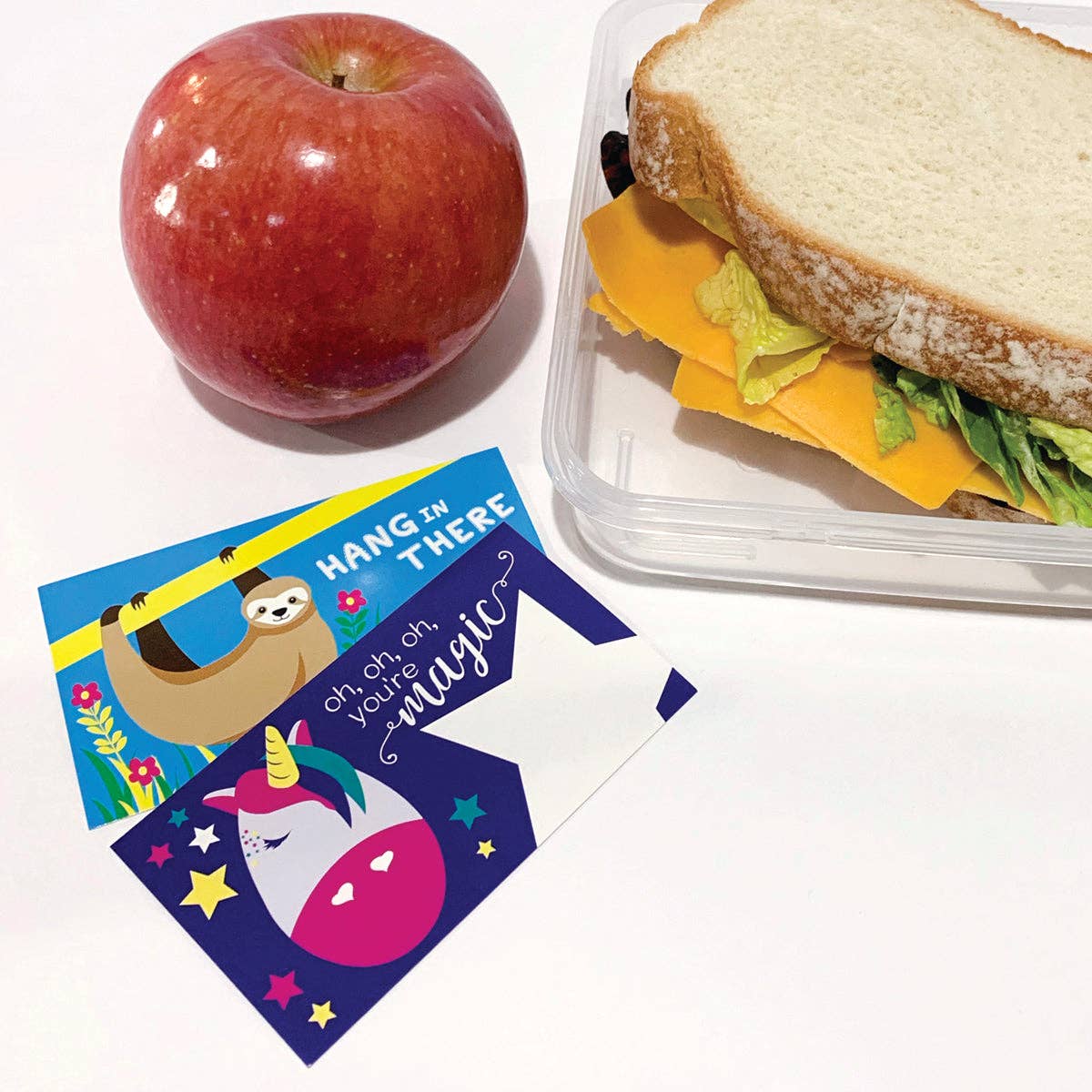 Waff World Gifts Inc – Großhandel Briefpapier-/Postkarten-Set – Lunchbox-Notizen (24 vollfarbige Designs)1