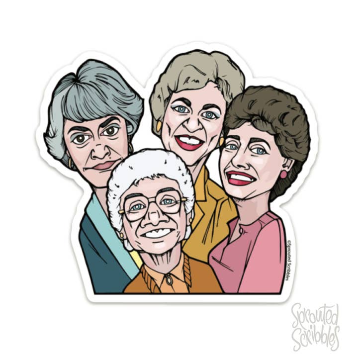 Golden Girls Sticker - Funny TV Characters for wholesale by Sprouted Scribbles