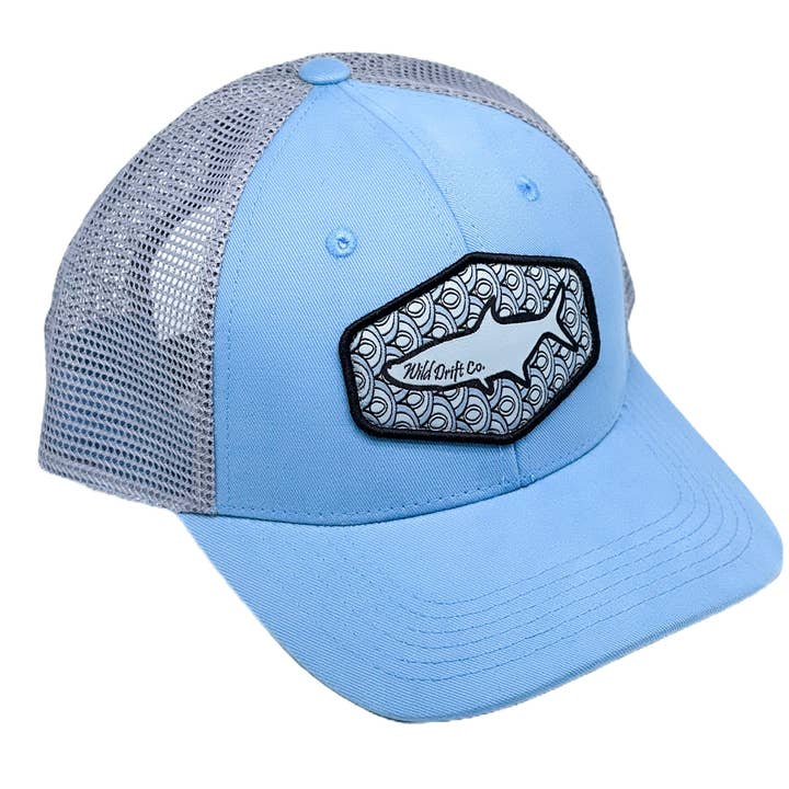 Shifting Blue/ Grey Tarpon Hat for wholesale by Wild Drift Co. (WDC)