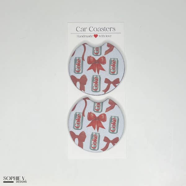 Diet Coke Car Coaster for wholesale by Sophie V. Designs
