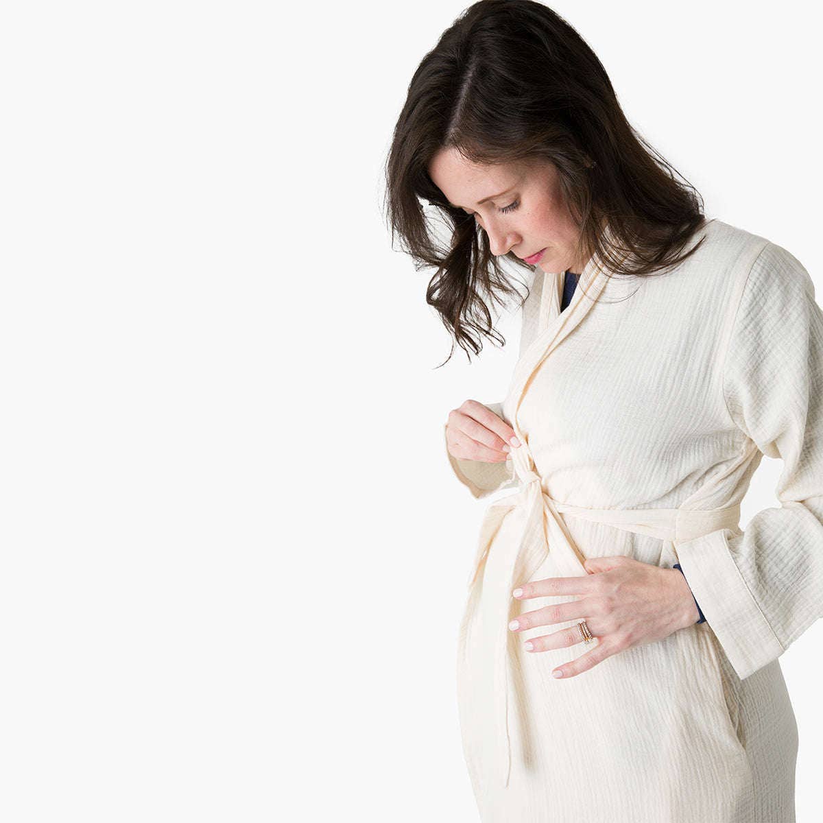 Monica + Andy – Engroshandel Morgenkåbe - Dame – Organisk Gaze Robe_Cream5