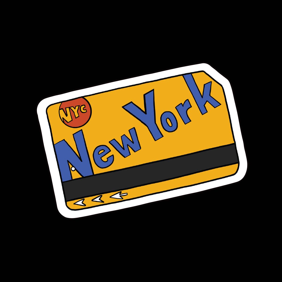 Made by Nilina - Wholesale Sticker - New York City Metrocard Vinyl Sticker - NY Subway Souvenir