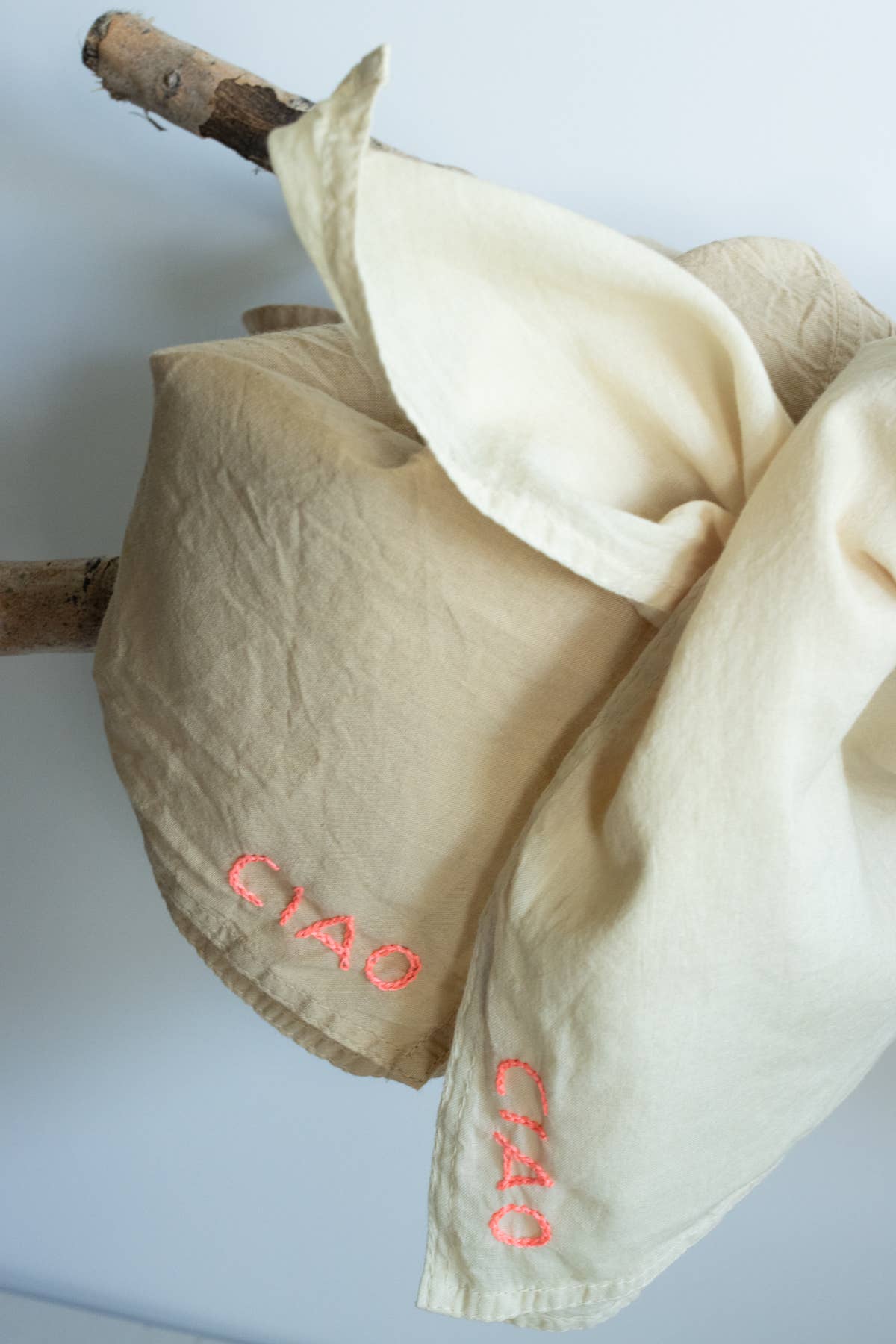 Eloise et moi - Wholesale Bandana - Women's - Hand embroidered organic cotton bandana - CIAO bandana5