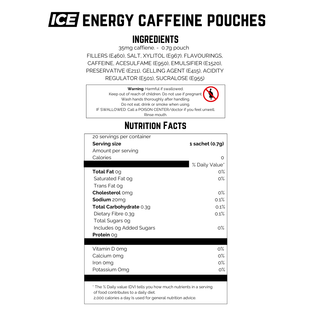 Aus Caff - Wholesale Sport- en energiedrank - Red Energy cafeïnezakjes 35 mg - 20 stuks6