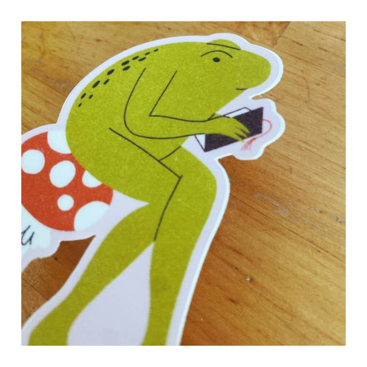 Sydney Warnes - Wholesale Sticker - Reading Frog Sticker4