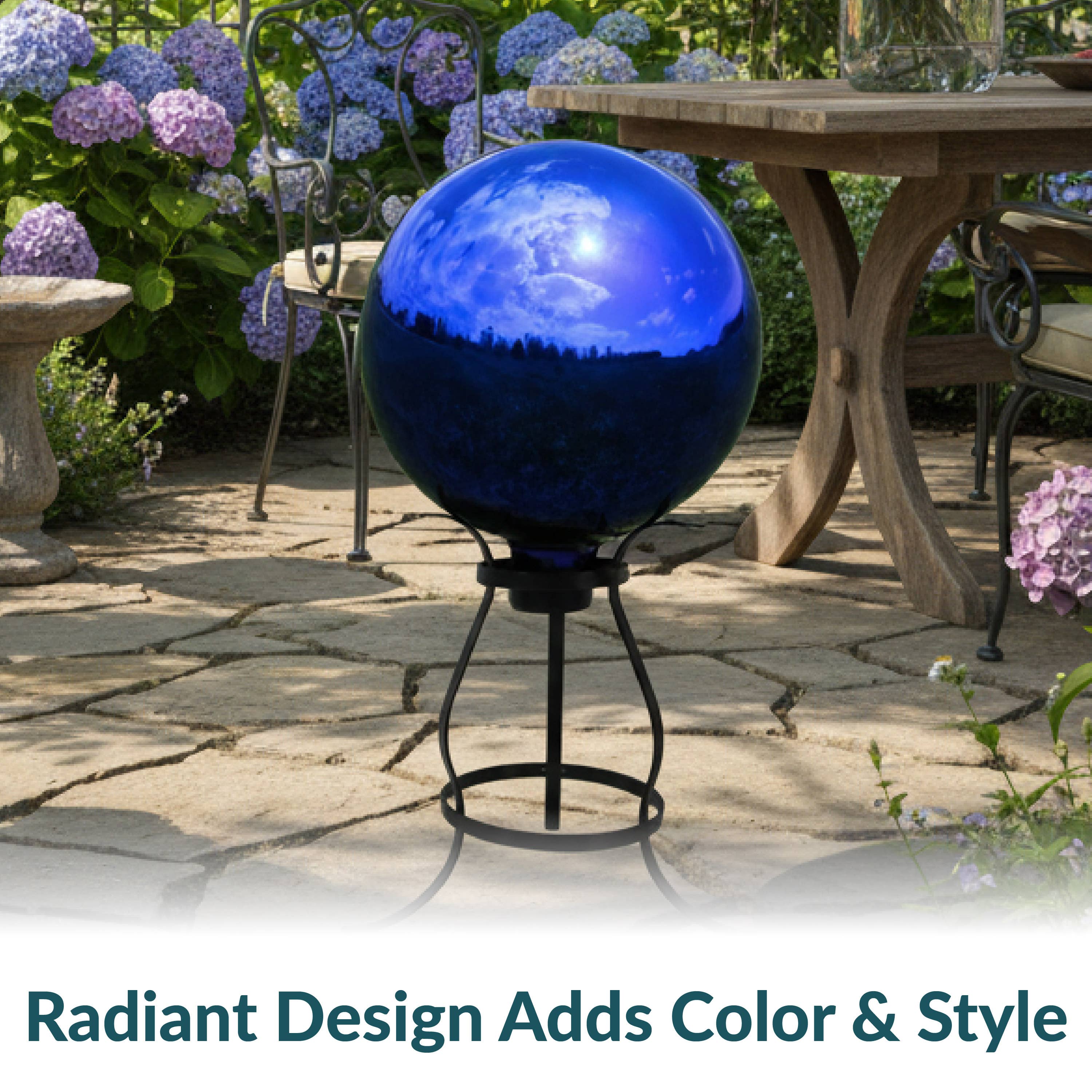 Sunnydaze Decor - Wholesale Outdoor Ornament/Decor - Blue Mirrored Surface Gazing Globe - 10 in3