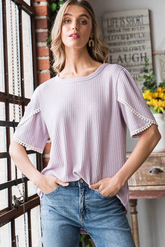 HEIMISH – Túnica - Mulher por atacado – TAMPO DE WAFFLE MACIÇO ET7046-116