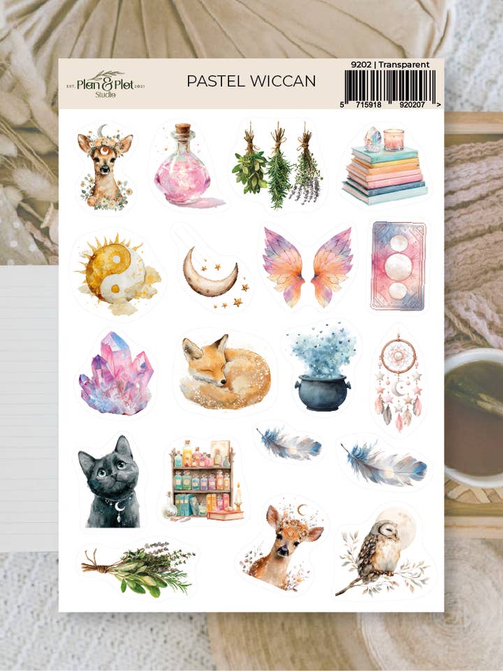 Wiccan pastel | Autocollants pour la vente par Plan & Plot Studio