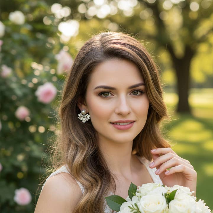 Athena Bridal Jewellery – wholesale Stud/post earrings – ATHENA COLLECTION - GATSBY INSPIRED STUD EARRINGS - CZER880 2